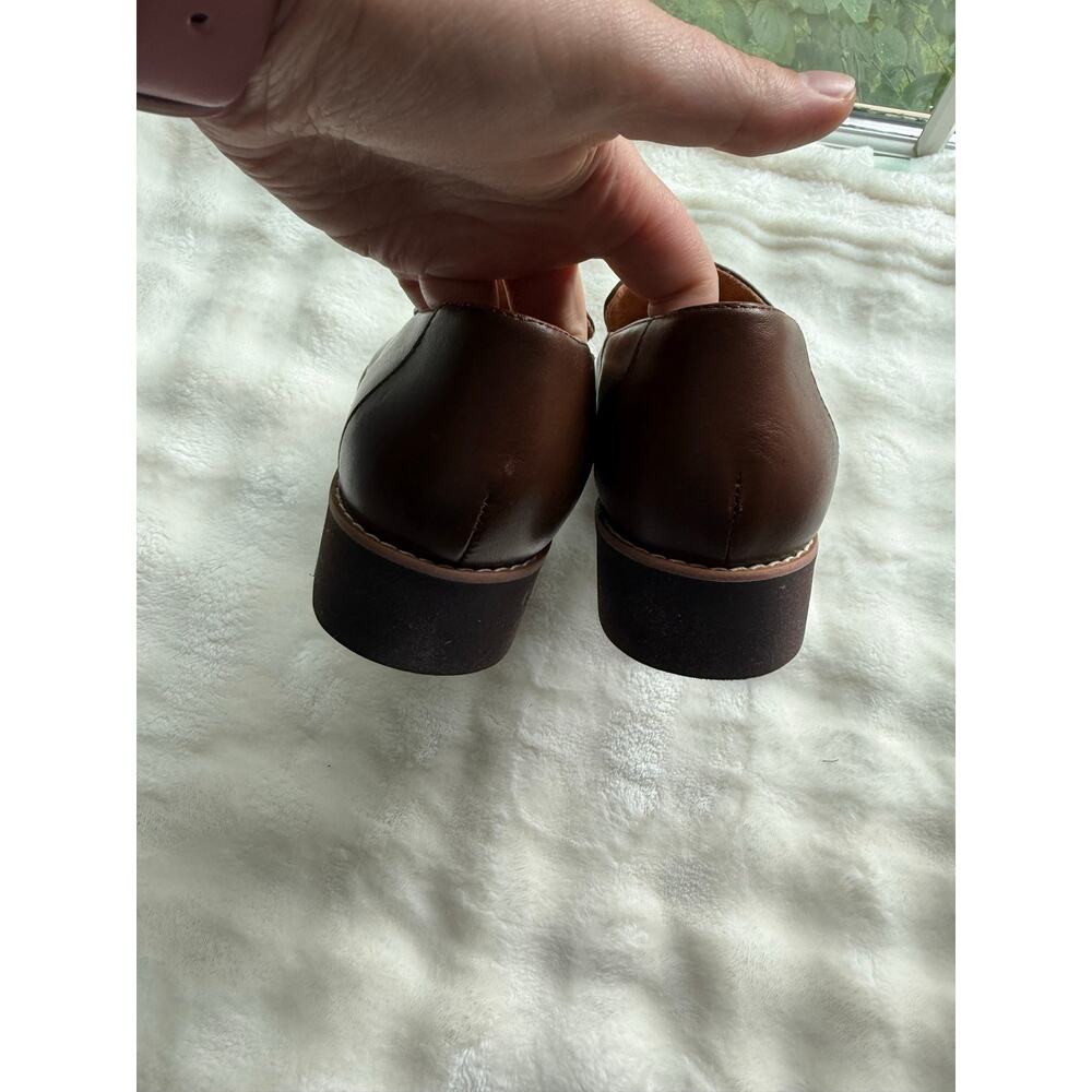 Vionic Kensley Brown Leather Loafers Lug Sole Comfort Shoes Women’s Size 7 - Picture 6 of 8